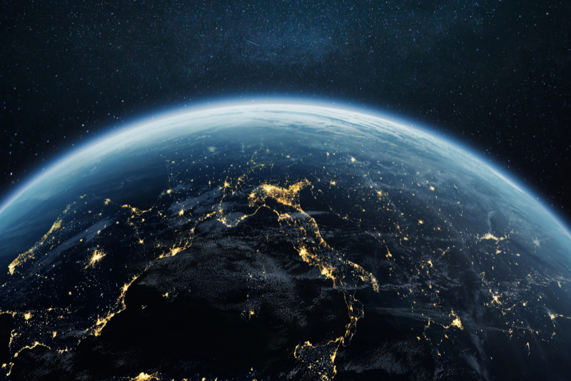 L'Italia illuminata vista dallo spazio