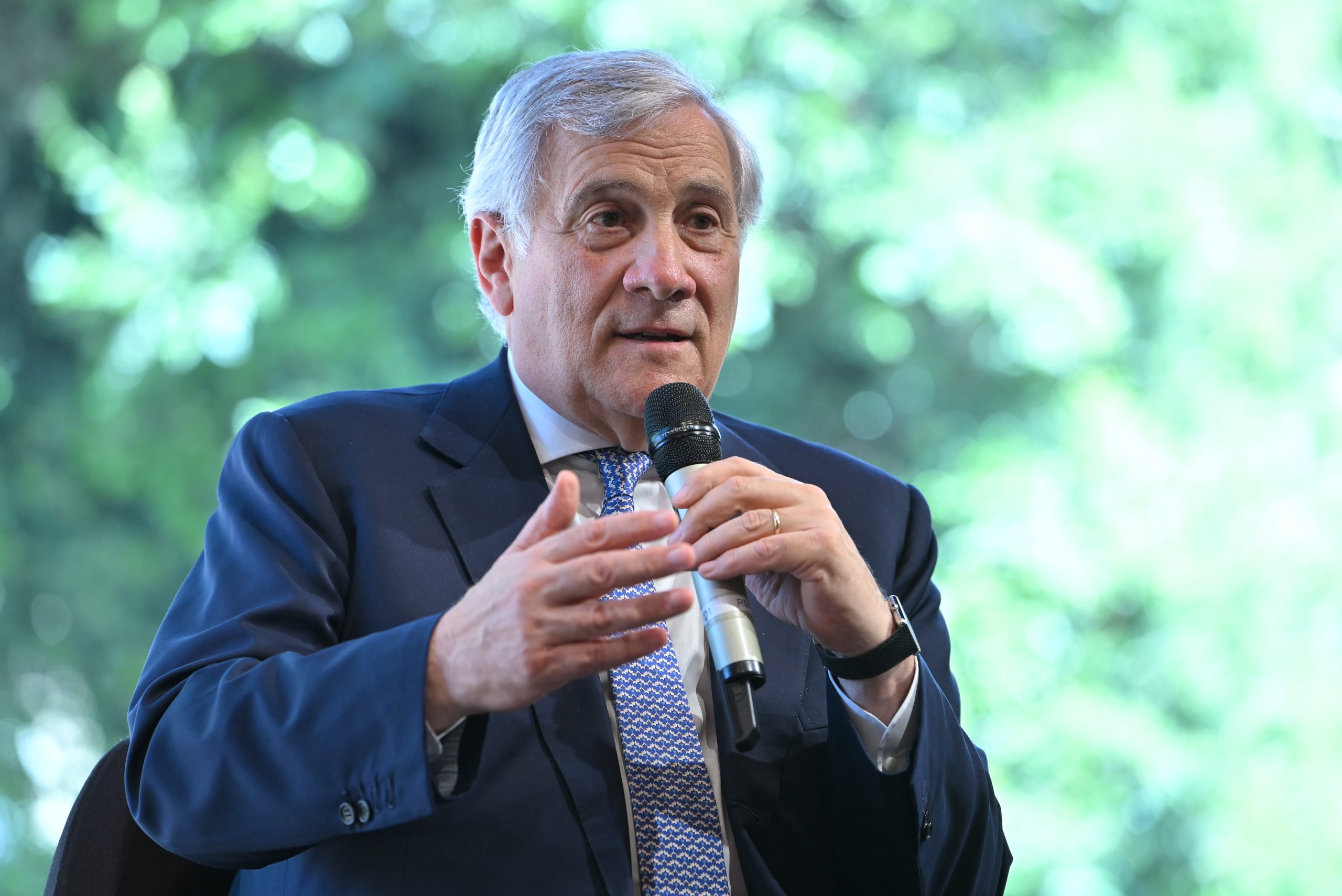 Il Ministro Antonio Tajani durante il suo intervento
